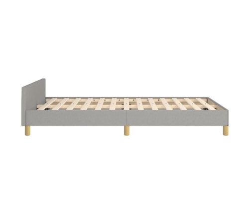 vidaXL Estructura de cama con cabecero de tela gris claro 120x200 cm