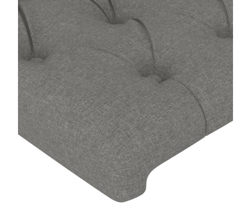 Estructura de cama sin colchón tela gris oscuro 120x200 cm