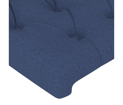 vidaXL Estructura de cama con cabecero de tela azul 180x200 cm