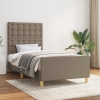 vidaXL Estructura de cama con cabecero de tela gris taupe 100x200 cm