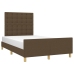 Estructura de cama sin colchón tela marrón oscuro 120x200 cm