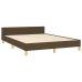 vidaXL Estructura de cama con cabecero de tela marrón oscuro 140x190cm