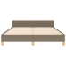 Cama sin colchón tela gris taupe 140x190 cm