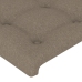 Cama sin colchón tela gris taupe 140x190 cm