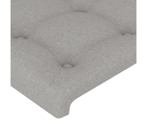 Cama sin colchón tela gris claro 160x200 cm