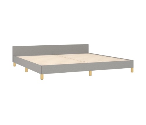 vidaXL Estructura de cama con cabecero de tela gris claro 200x200 cm