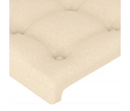 Cama sin colchón tela color crema 200x200 cm