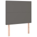 Estructura de cama sin colchón cuero sintético gris 90x200 cm