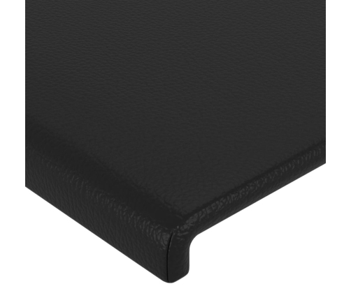 Estructura de cama sin colchón cuero sintético negro 100x200 cm