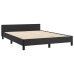 vidaXL Estructura de cama con cabecero cuero sintético negro 140x190cm