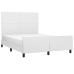 Estructura de cama sin colchón cuero sintético blanco 140x190cm