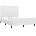 Estructura de cama sin colchón cuero sintético blanco 140x190cm