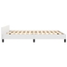 Estructura de cama sin colchón cuero sintético blanco 140x190cm