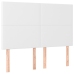 Estructura de cama sin colchón cuero sintético blanco 140x190cm