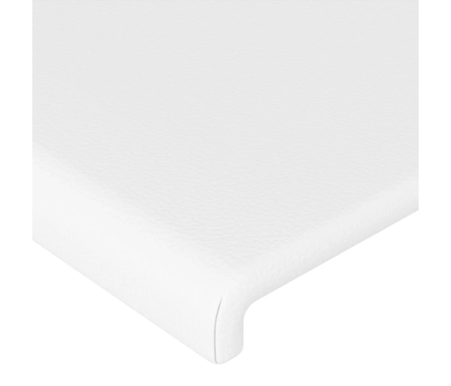 Estructura de cama sin colchón cuero sintético blanco 140x190cm