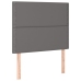 Estructura de cama sin colchón cuero sintético gris 90x190 cm