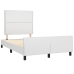 Estructura de cama sin colchón cuero sintético blanco 120x200cm