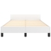 Estructura de cama sin colchón cuero sintético blanco 120x200cm