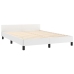 Estructura de cama sin colchón cuero sintético blanco 140x190cm