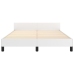 Estructura de cama sin colchón cuero sintético blanco 140x190cm