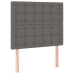 Estructura de cama sin colchón cuero sintético gris 80x200 cm