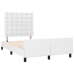 Estructura de cama sin colchón cuero sintético blanco 120x200cm