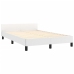 Estructura de cama sin colchón cuero sintético blanco 120x200cm