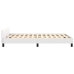 Estructura de cama sin colchón cuero sintético blanco 120x200cm
