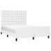 Estructura de cama sin colchón cuero sintético blanco 140x200cm