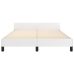 Estructura de cama sin colchón cuero sintético blanco 140x200cm