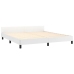 vidaXL Estructura de cama cabecero cuero sintético blanco 160x200 cm