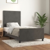 Estructura de cama sin colchón terciopelo gris oscuro 80x200 cm