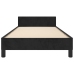 Estructura de cama sin colchón terciopelo negro 90x190 cm