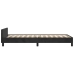 Estructura de cama sin colchón terciopelo negro 90x190 cm