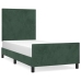 Estructura de cama sin colchón terciopelo verde oscuro 90x190cm