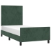 Estructura de cama sin colchón terciopelo verde oscuro 90x190cm