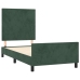 Estructura de cama sin colchón terciopelo verde oscuro 90x190cm