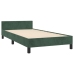 Estructura de cama sin colchón terciopelo verde oscuro 90x190cm