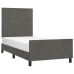 Estructura de cama sin colchón terciopelo gris oscuro 100x200cm