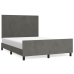 Estructura de cama sin colchón terciopelo gris oscuro 140x190cm