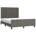 Estructura de cama sin colchón terciopelo gris oscuro 140x190cm