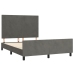 Estructura de cama sin colchón terciopelo gris oscuro 140x190cm