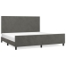 Estructura cama sin colchón terciopelo gris oscuro 200x200 cm