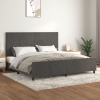 Estructura cama sin colchón terciopelo gris oscuro 200x200 cm