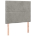 Estructura de cama sin colchón terciopelo gris claro 90x190 cm