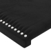 Estructura de cama sin colchón terciopelo negro 90x190 cm