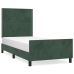 Estructura de cama sin colchón terciopelo verde oscuro 90x190cm