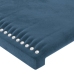 Estructura de cama sin colchón terciopelo azul oscuro 90x190 cm