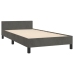 Estructura de cama sin colchón terciopelo gris oscuro 90x200 cm