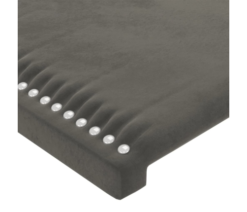 Estructura de cama sin colchón terciopelo gris oscuro 90x200 cm